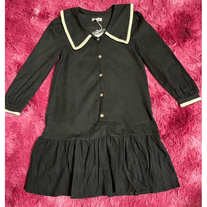 Váy Bầu Nhung Tăm Dài Tay Thu Đông. Đầm Bầu thu đông dài tay A61