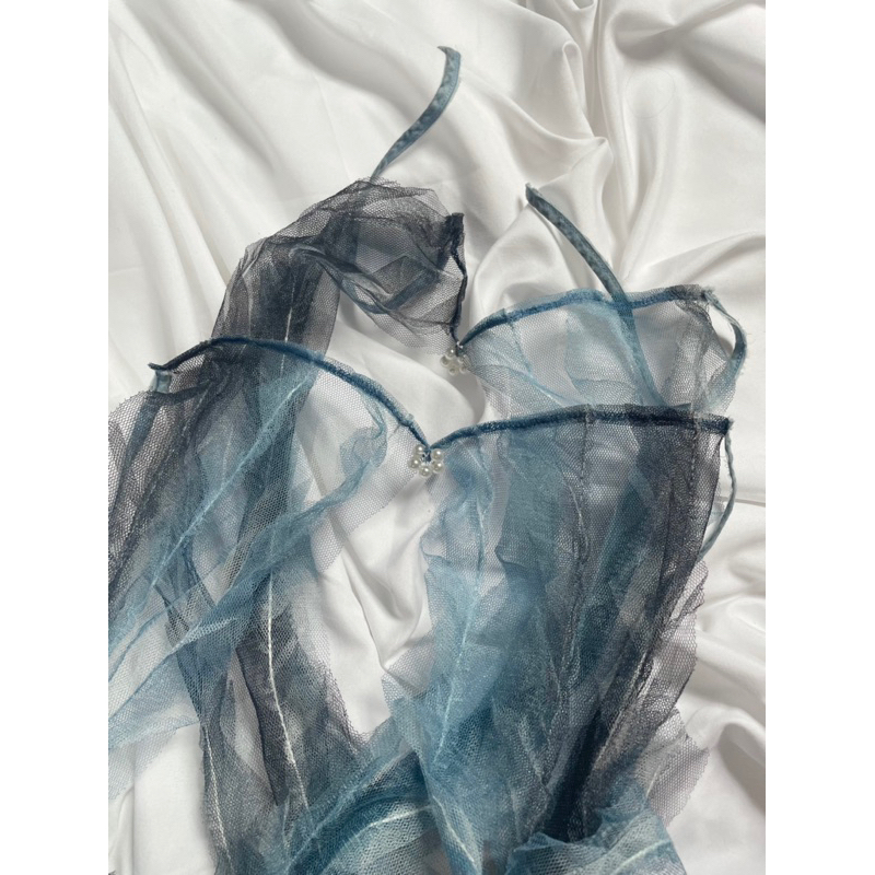 Set đồ si custom halloween xanh đen đại dương bí ẩn váy tua rua phối ren