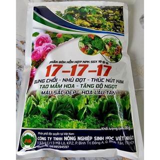 Phân bón npk 17_17_17 te gói 1kg