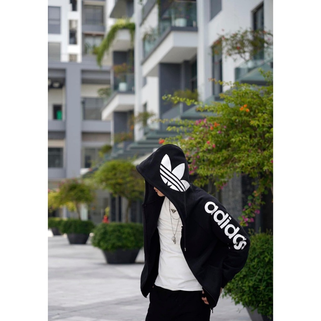 Áo Khoác Thể Thao Adidas Chất Nỉ Dày Dặn - Áo Khoác Adidas Có Mũ Phong cách Boy Phố Hottrend 2023