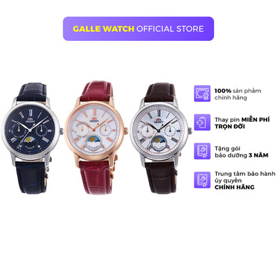Đồng hồ nữ Orient Watch Sun and Moon RA-KA000 mặt kính Sapphire chống xước, chống nước 5 ATM, dây da đeo tay cao cấp