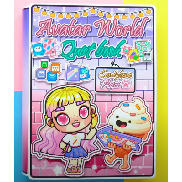 Avatar World Quiet Book 2, nhà búp bê giấy - Candyhome Paper
