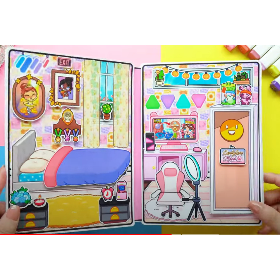 Avatar World Quiet Book 2, nhà búp bê giấy - Candyhome Paper