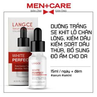 SERUM COLLAGEN+ DƯỠNG TRẮNG KIỀM DẦU, SE KHÍT LỖ CHÂN LÔNG 15ml LANGCE DÀNH CHO NAM
