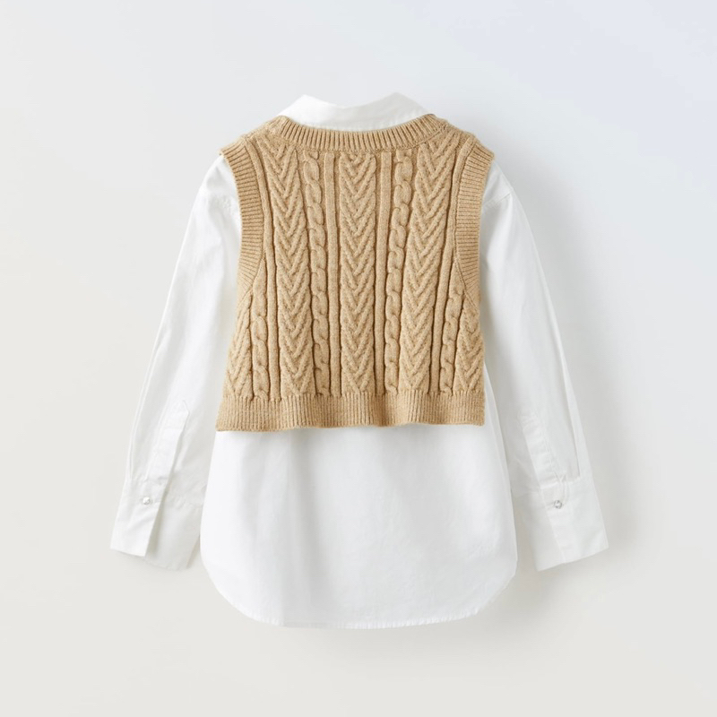 Set áo sơ mi kèm gi lê len Z@ra