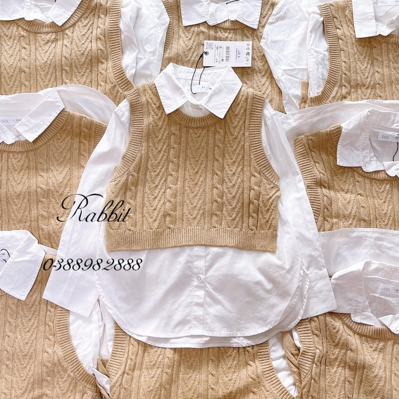 Set áo sơ mi kèm gi lê len Z@ra