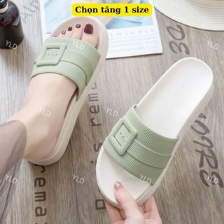 Dép quai ngang nữ Khóa A37, dép sandal nữ độn đế 5cm Chọn tăng 1 size Đức Phúc