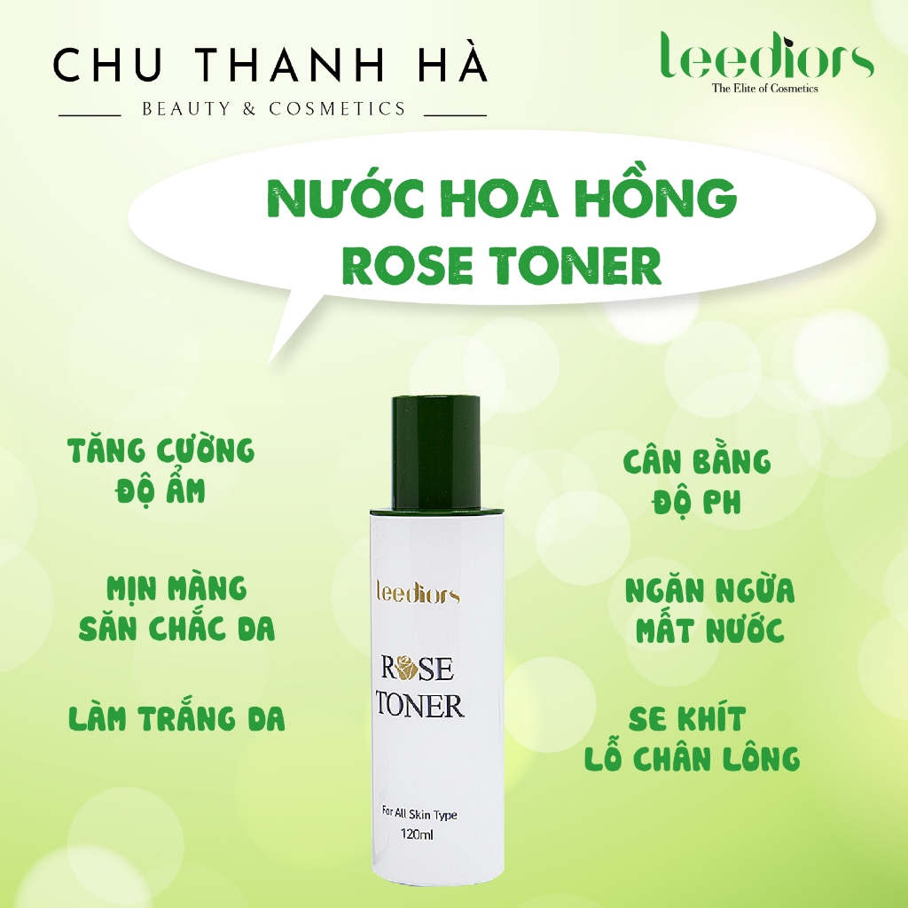 Toner tăng cường độ ẩm, cân bằng da, se khít lỗ chân lông Leediors 120ml