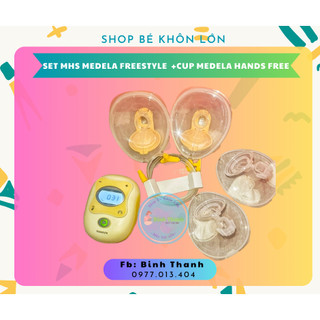 Set máy hút sữa Medela Freestyle + Cup hút sữa Medela Hand Free New seal Bh 10th