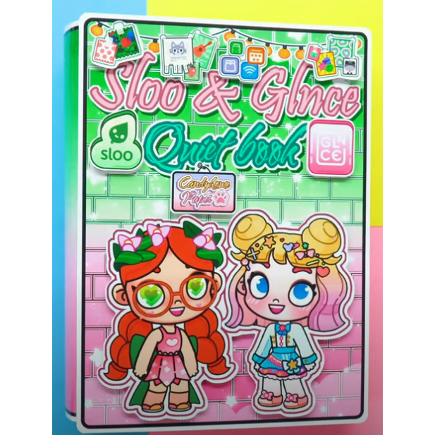 Sloo VS GLNCE Quiet Book, nhà búp bê giấy - Candyhome Paper