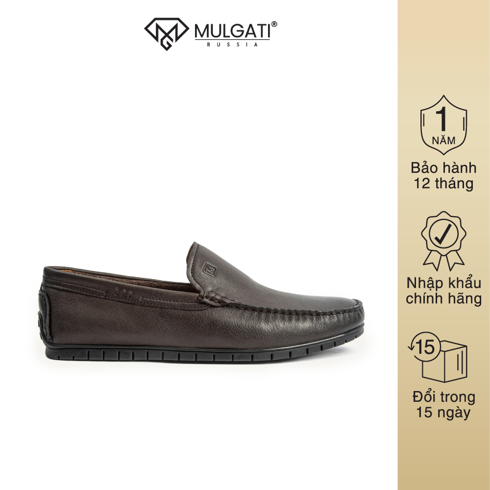 Giày lười nam MULGATI Classic Moccasin da bò cao cấp - 7590A-18