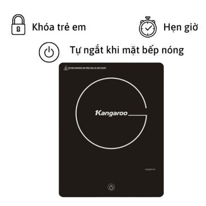 Bếp Điện Từ Đơn Cảm Ứng Kangaroo KG20IH8-KG20IH10-Công Suất 2000W - Bếp Điện Đa Năng Kangaroo
