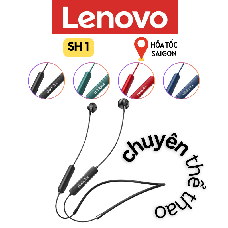 [SẴN HCM] Tai nghe thể thao Bluetooth Lenovo SH1 - Giảm ồn - Chống nước