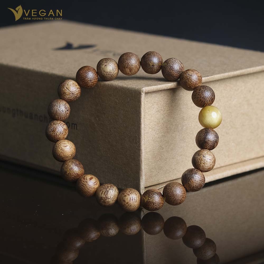 Vòng tay trầm hương VEGAN thuần chay theo mệnh 8mm