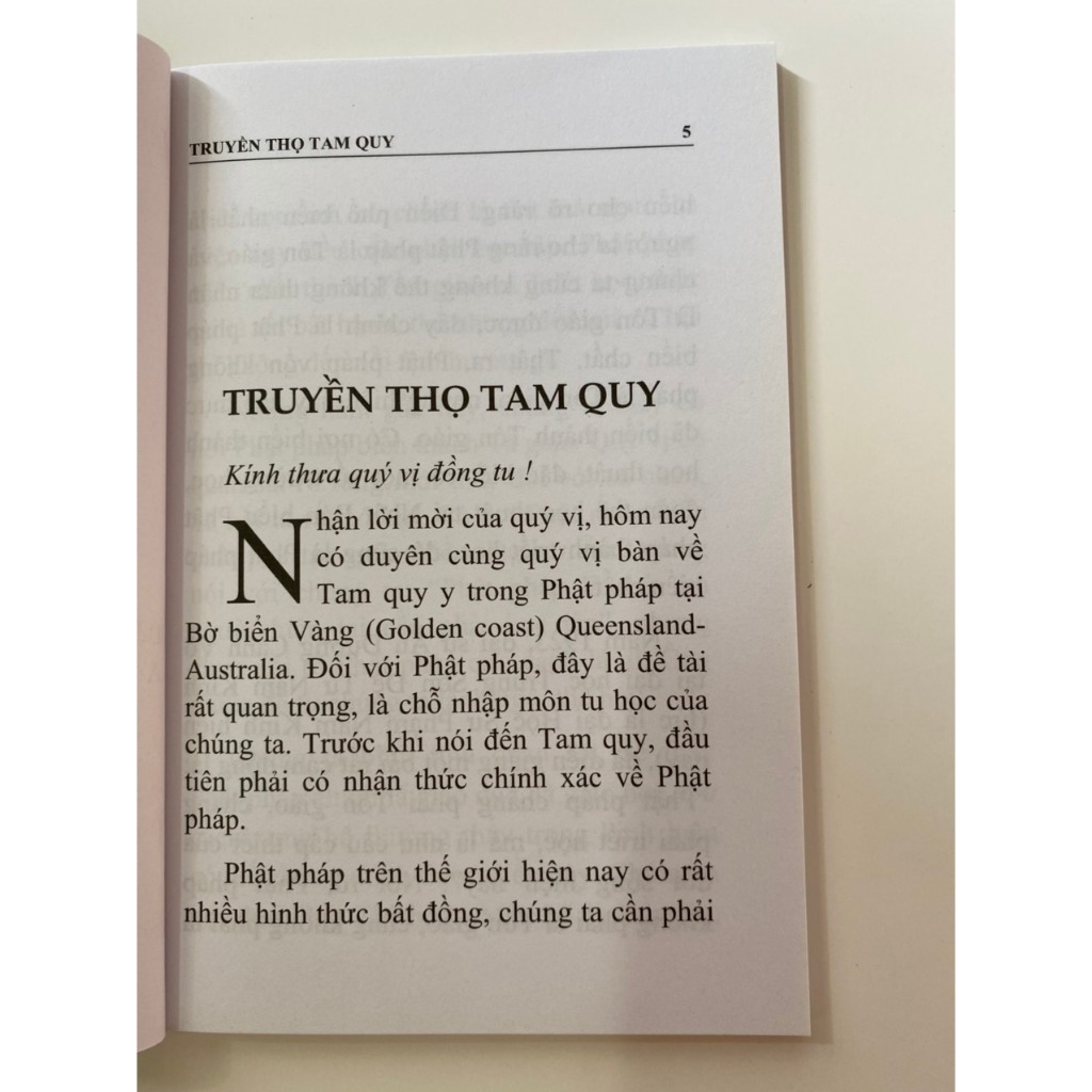 Sách - Truyền Thọ Tam Quy