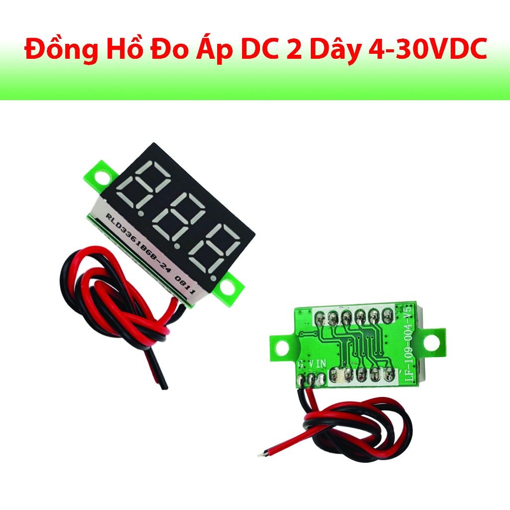 Đồng Hồ Đo Áp DC 2 Dây 4-30VDC - Đồng Hồ báo volt - Đồng hồ đo volt dc