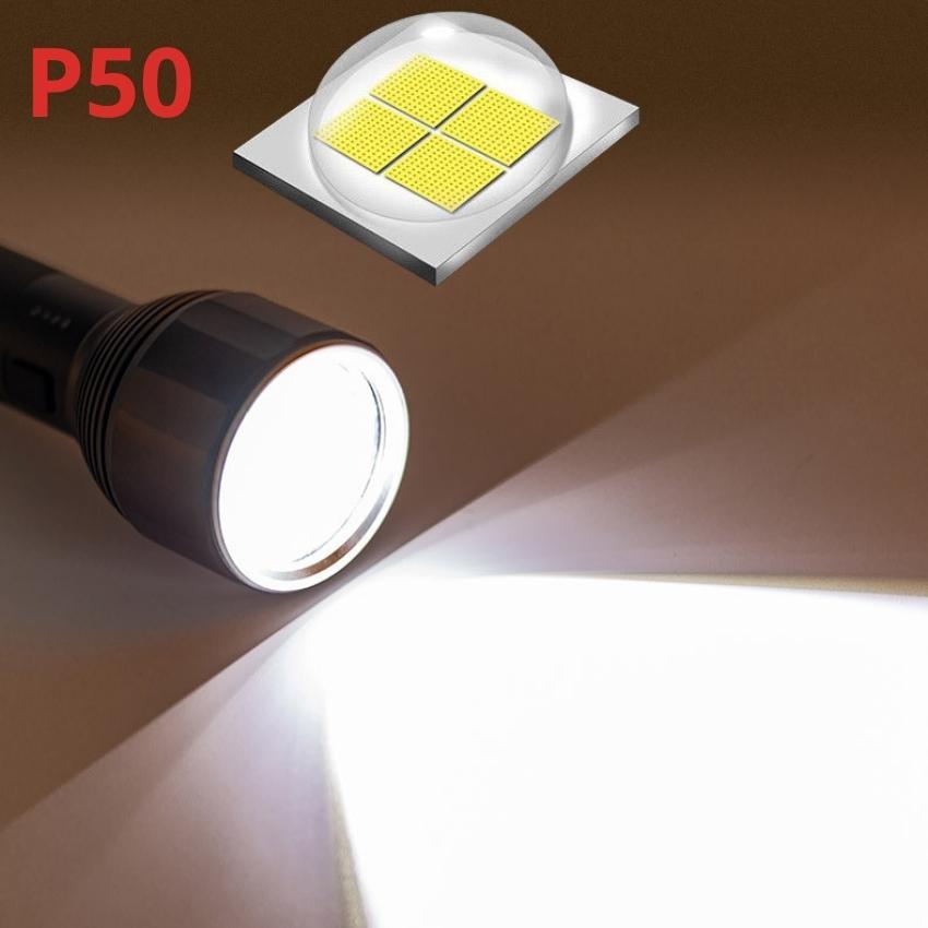 Đèn pin siêu sáng, đèn pin mini siêu sáng hợp kim nhôm ,Chip led XHP50, 1800 lumens, pin trâu, chống thấm nước tiện dụng
