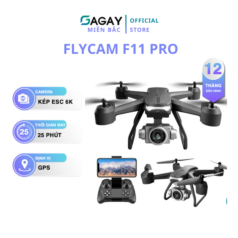 Flycam máy bay điều khiển từ xa F11 pro, flycam mini thông minh, bay cao 200m, dung lượng pin lớn GAGAY