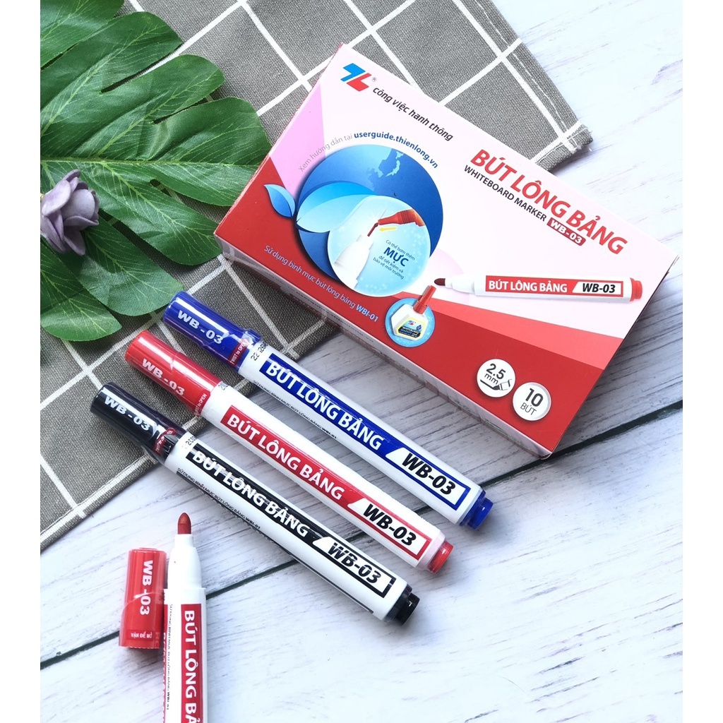 Bút Lông Bảng Thiên Long WB-03 (Mực Xanh, Đỏ, Đen)