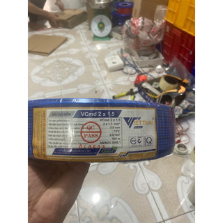 Dây điện việt thái đôi mềm 2x1.5mm đồng cuộn 100m