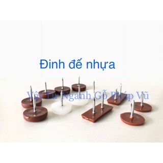 Đinh đế nhựa trắng tròn đóng chân ghế, chân tủ - Ngành Gỗ