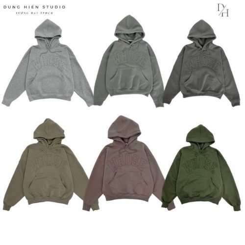 HOODIE BOXY - Áo hoodie thêu đấp vải Whose DHSTUDIO