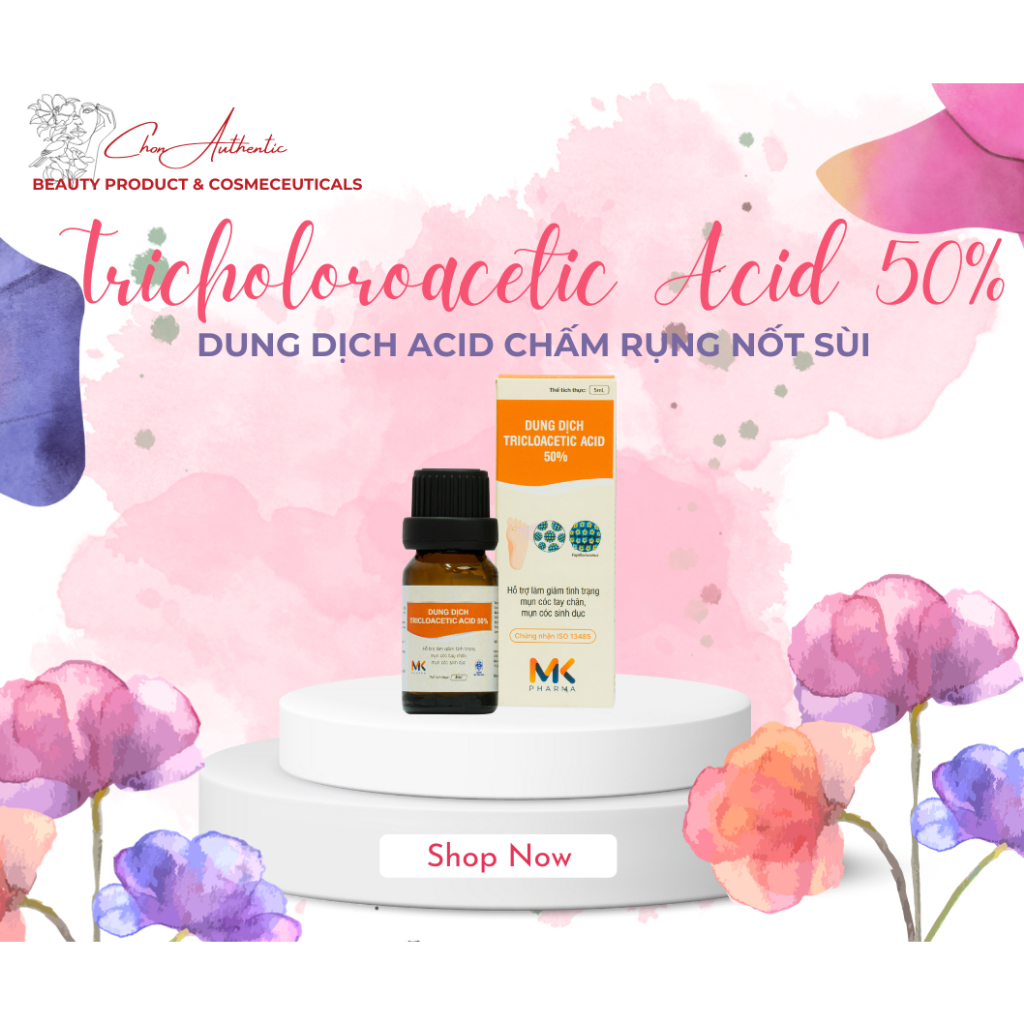 TRICHLOROACETIC ACID  50% LOẠI BỎ SÙI - MỤN CÓC AN TOÀN