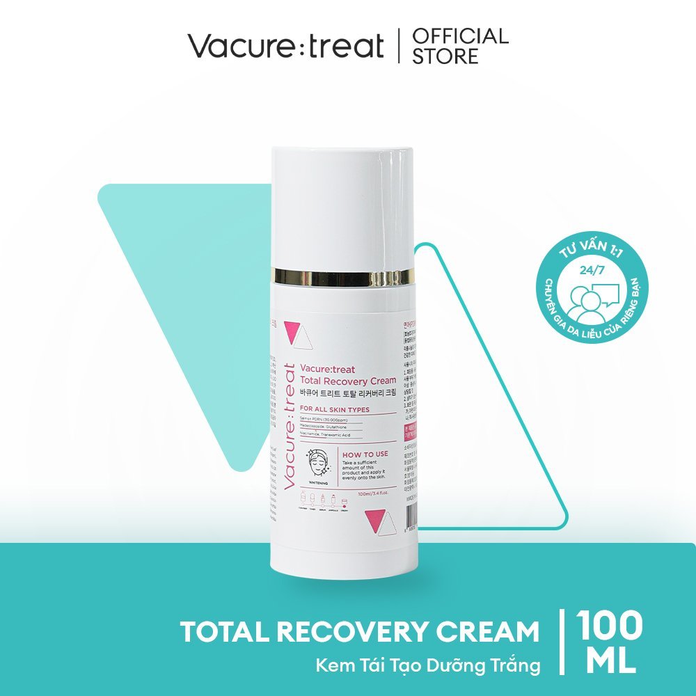 Kem dưỡng phục hồi da Vacure:treat Total Recovery Cream 100ml