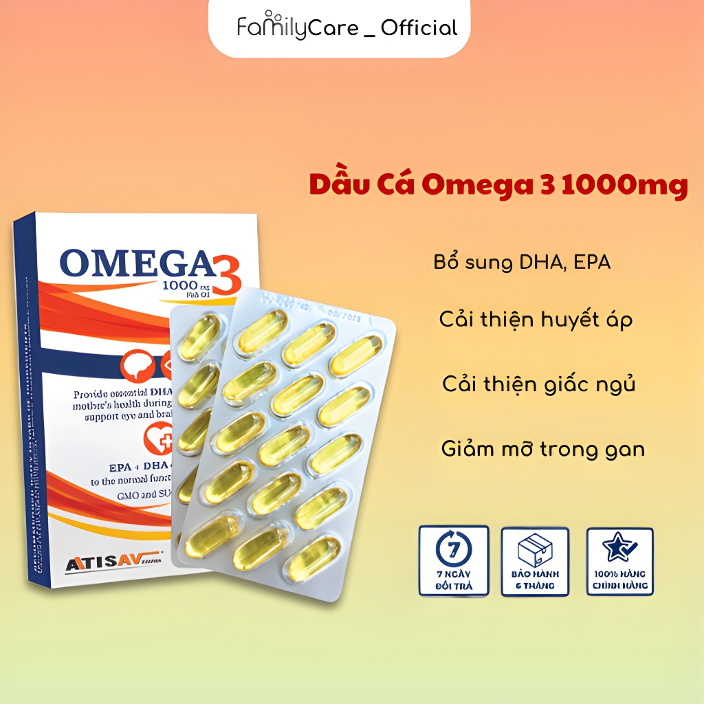 Dầu Cá Omega-3 Bổ Sung DHA, EPA, Vitamin E Giúp Phát Triển Mắt Và Não Bộ Tối Ưu, Tốt Cho Tim Mạch