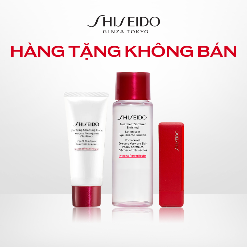 [Gift] Bộ quà tặng Shiseido GSC P/U/S (new OCT'23) (c foam 15, softener, son 416)