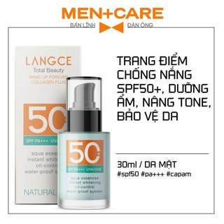 KEM CHỐNG NẮNG TRANG ĐIỂM COLLAGEN+ 2IN1 SPF50+++ LANGCE dành cho NAM