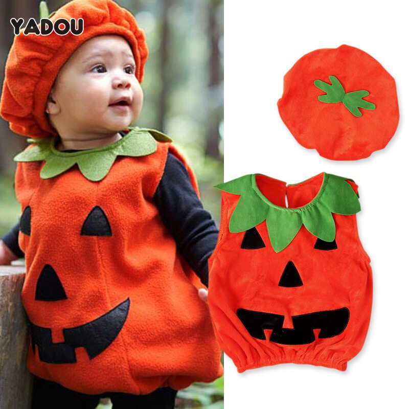 Bộ Đồ Hóa Trang halloween Hình Bí Ngô  Dễ Thương Cho Bé