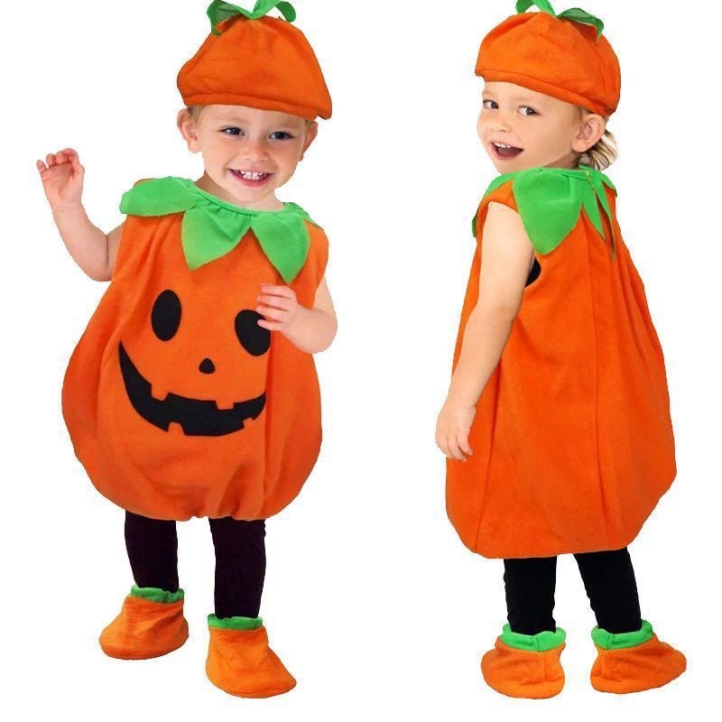 Bộ Đồ Hóa Trang halloween Hình Bí Ngô  Dễ Thương Cho Bé