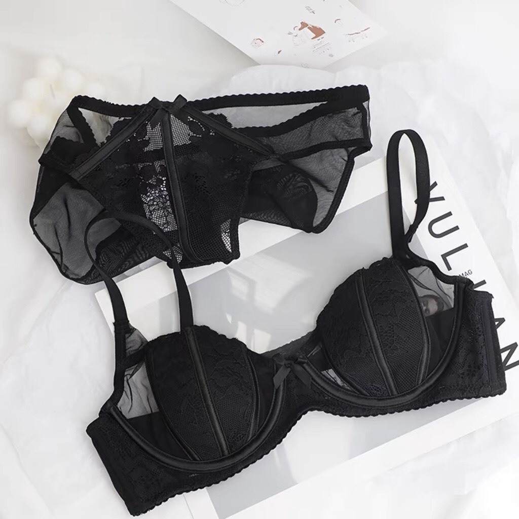 Áo ngực ren không mút tạo khe tự nhiên, có gọng nâng đỡ bầu ngực, Áo lót ren mút mỏng Cao Cấp