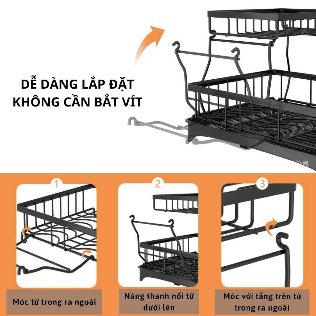 FREESHIP ❤️ Giá Úp Chén Bát Có Rãnh Thoát Nước Khay Úp Cốc, Kệ Úp Bát có khay hứng ráo nước