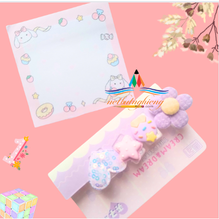 COMBO SET KẸP GIẤY VÀ GIẤY NOTE CUTE