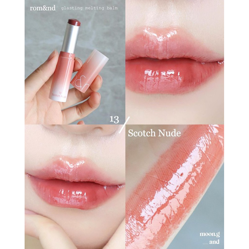 Son dưỡng màu tint Romand Glasting Melting Balm Dusty On The Nude 3.5g