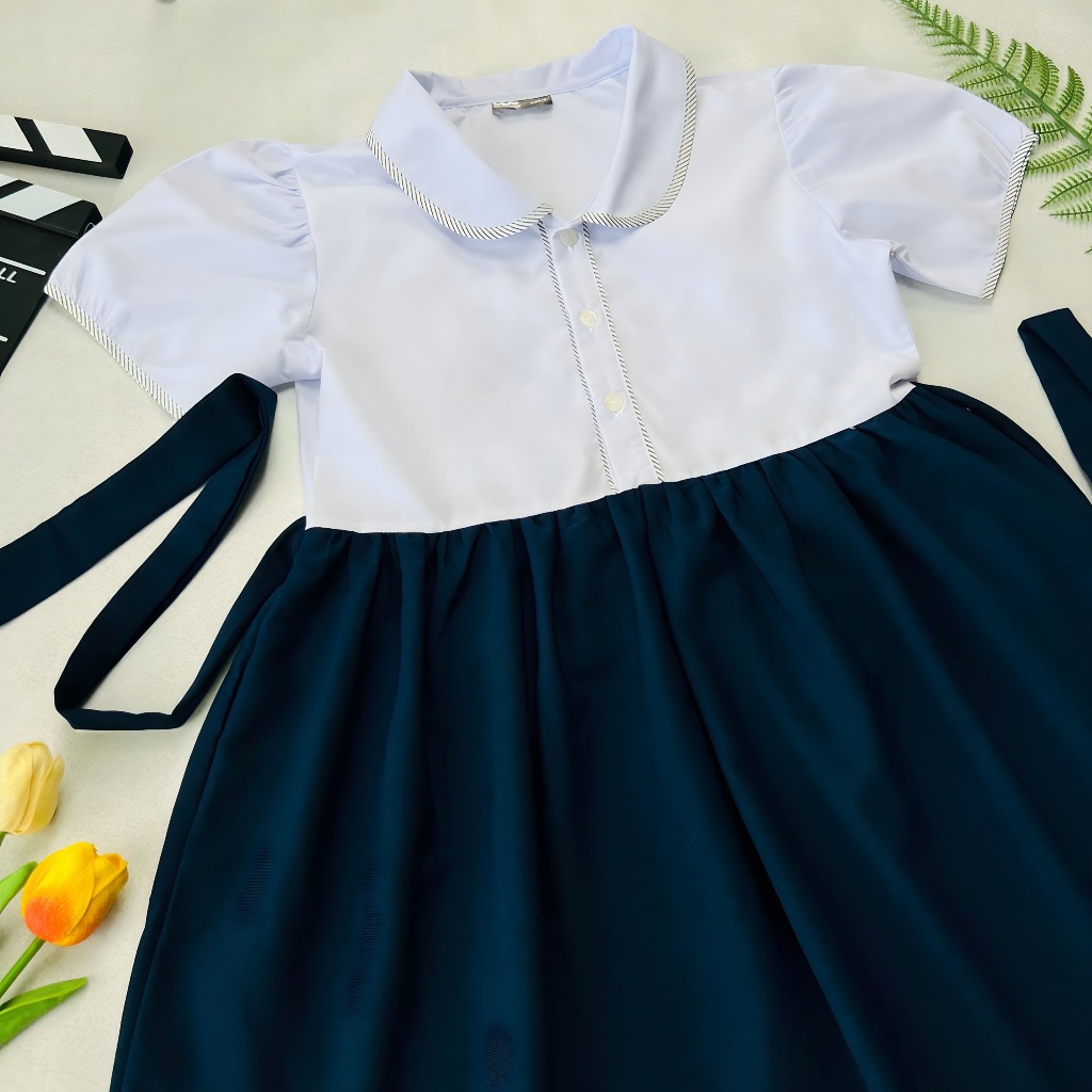 Váy bé gái váy đồng phục học sinh tiểu học từ 18-48kg.