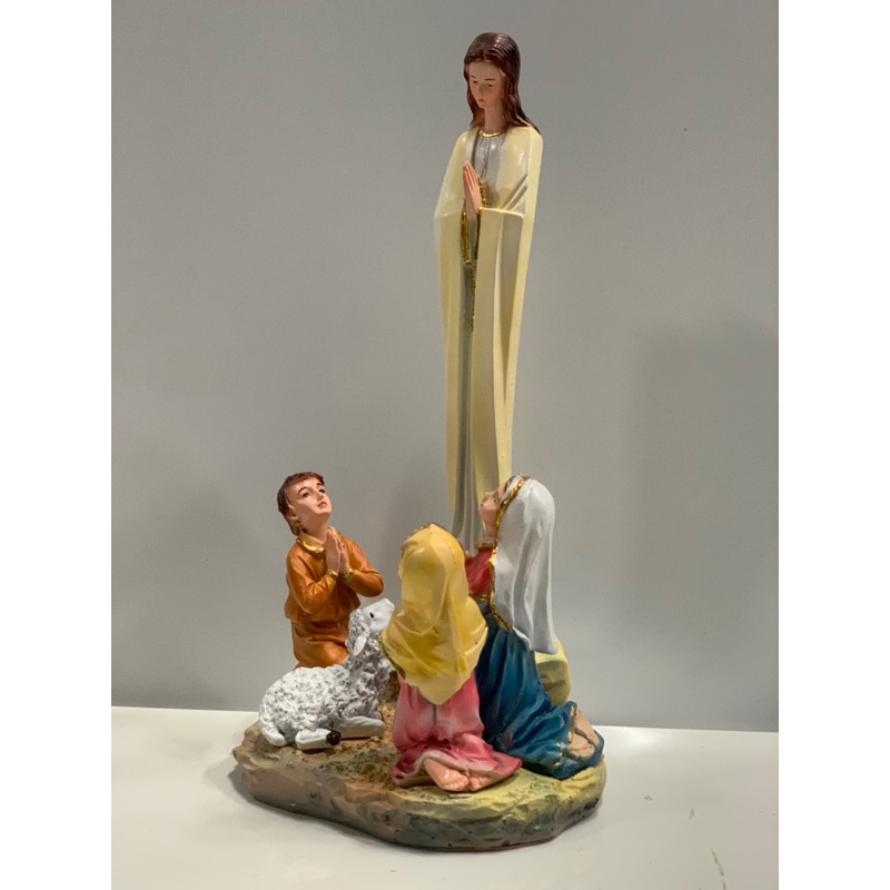 Tượng Mẹ Fatima và 3 Trẻ 30cm Thiếp Vàng - Tượng Thờ Công Giáo Phanxico Xavie