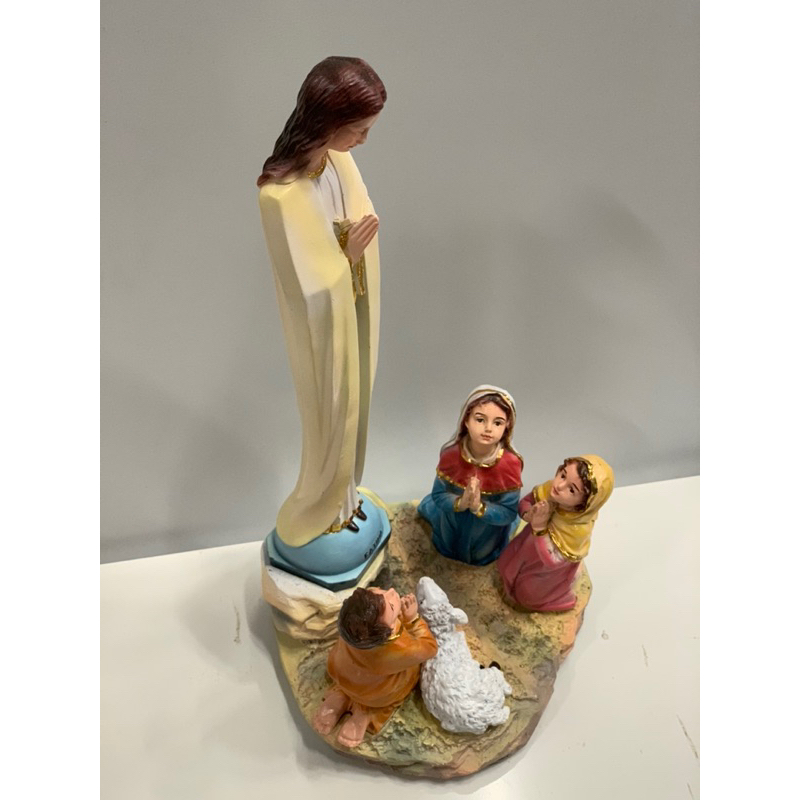Tượng Mẹ Fatima và 3 Trẻ 30cm Thiếp Vàng - Tượng Thờ Công Giáo Phanxico Xavie