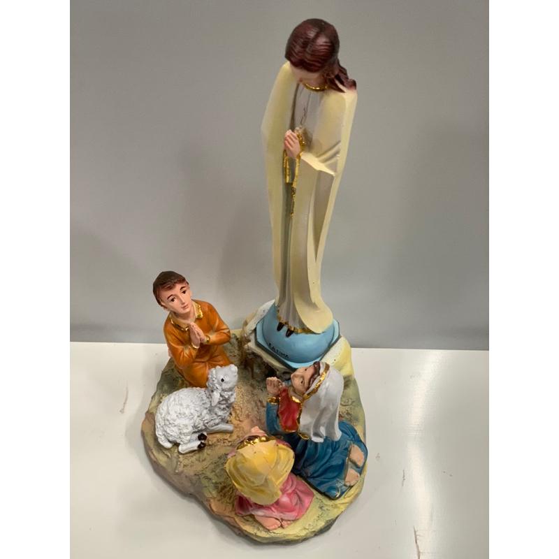 Tượng Mẹ Fatima và 3 Trẻ 30cm Thiếp Vàng - Tượng Thờ Công Giáo Phanxico Xavie