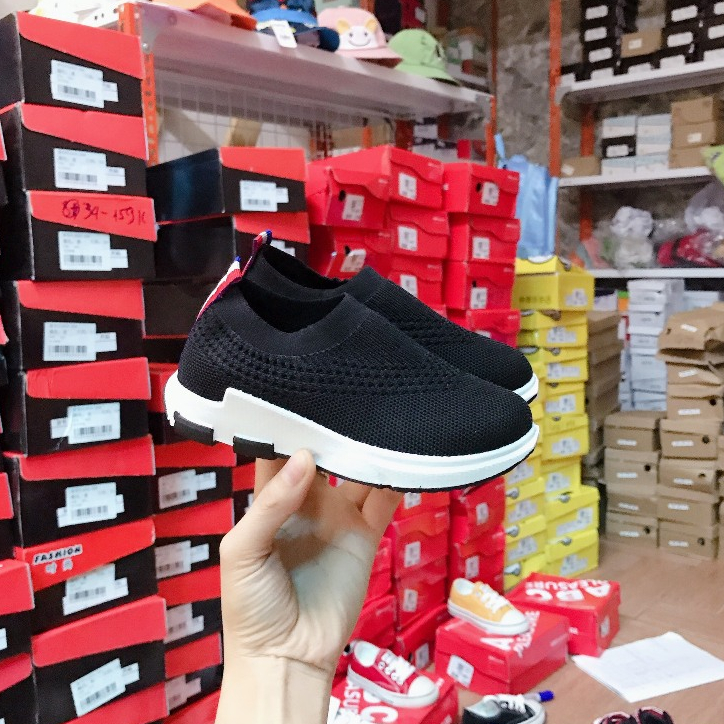 Giày Lười Bé Trai Bé Gái -  - Giày Lười Cho Bé Cổ Chun Co Dãn 4 Chiều 3D Thoáng Mát DG24 THE KID SHOP