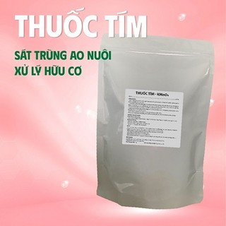 Thuốc tím ấn độ kmno4 99%. khử khuẩn ao nuôi, xử lý nước. gói 1kg