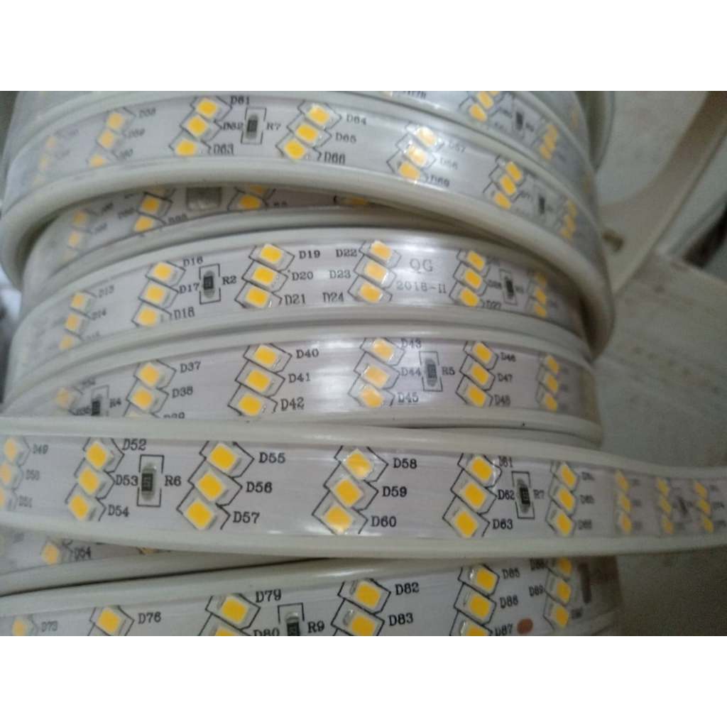 Dây led 3 hàng 2 hàng đổi màu Led 3 mắt hắt trần quấn cây siêu sáng loại 1 chống nước