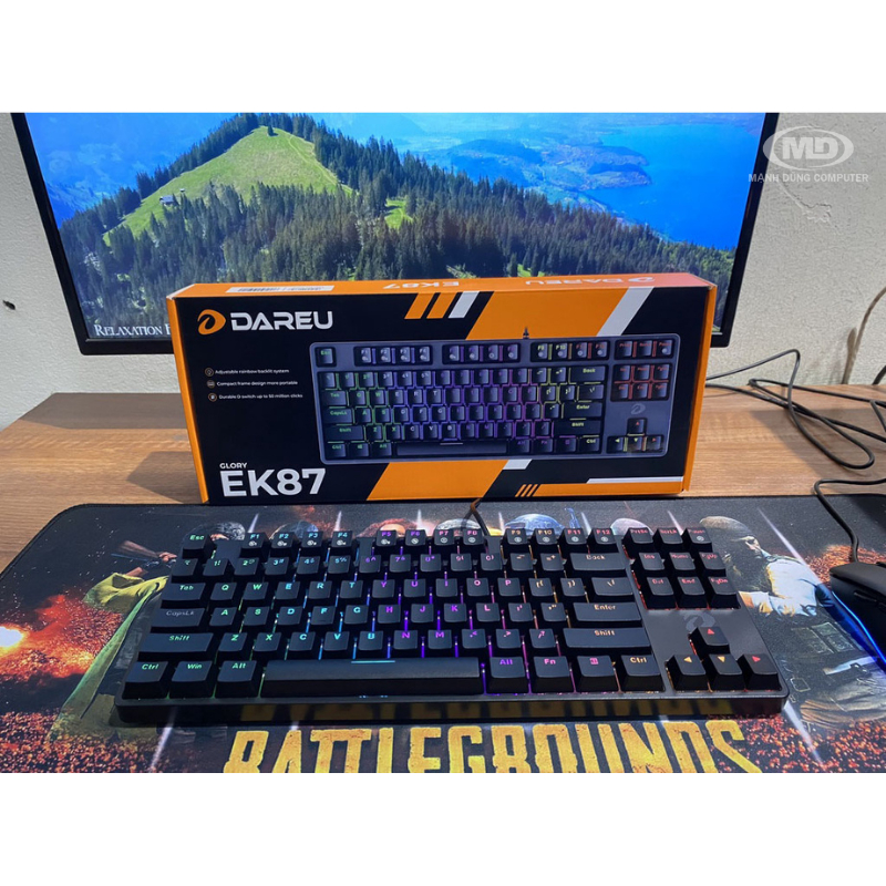Bàn phím cơ DAREU EK87  Hồng / Trắng / Đen