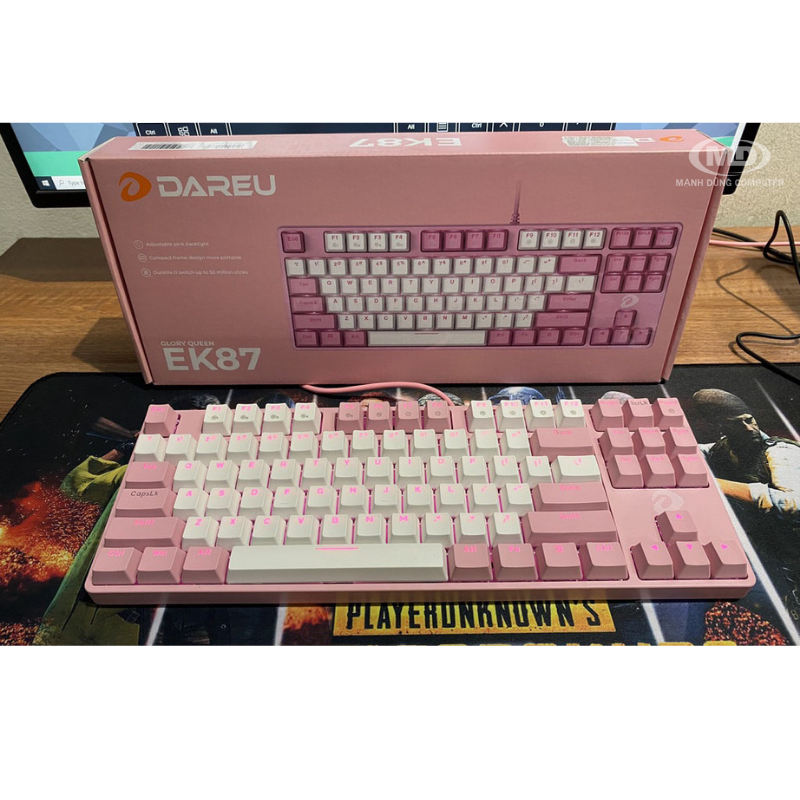 Bàn phím cơ DAREU EK87  Hồng / Trắng / Đen