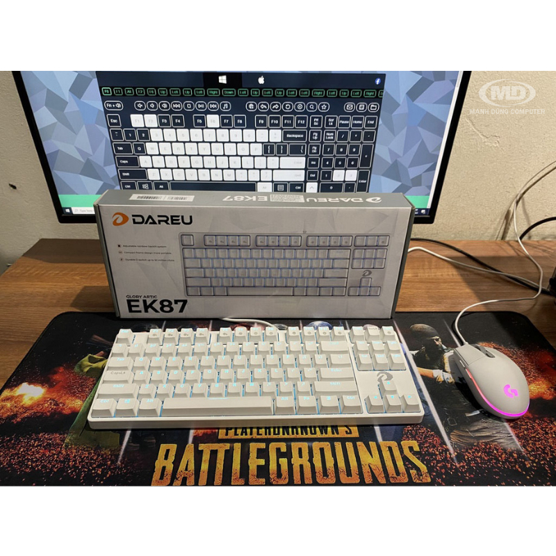 Bàn phím cơ DAREU EK87  Hồng / Trắng / Đen