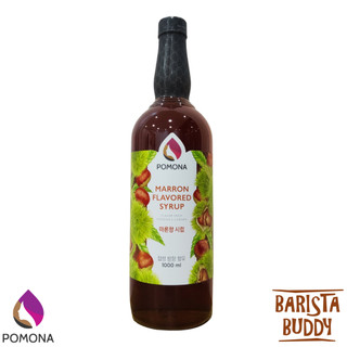 Siro Pha Chế Cà Phê Syrup Pomona - Vị Hạt Dẻ Marron - Hàng Chính Hãng - 1000ml