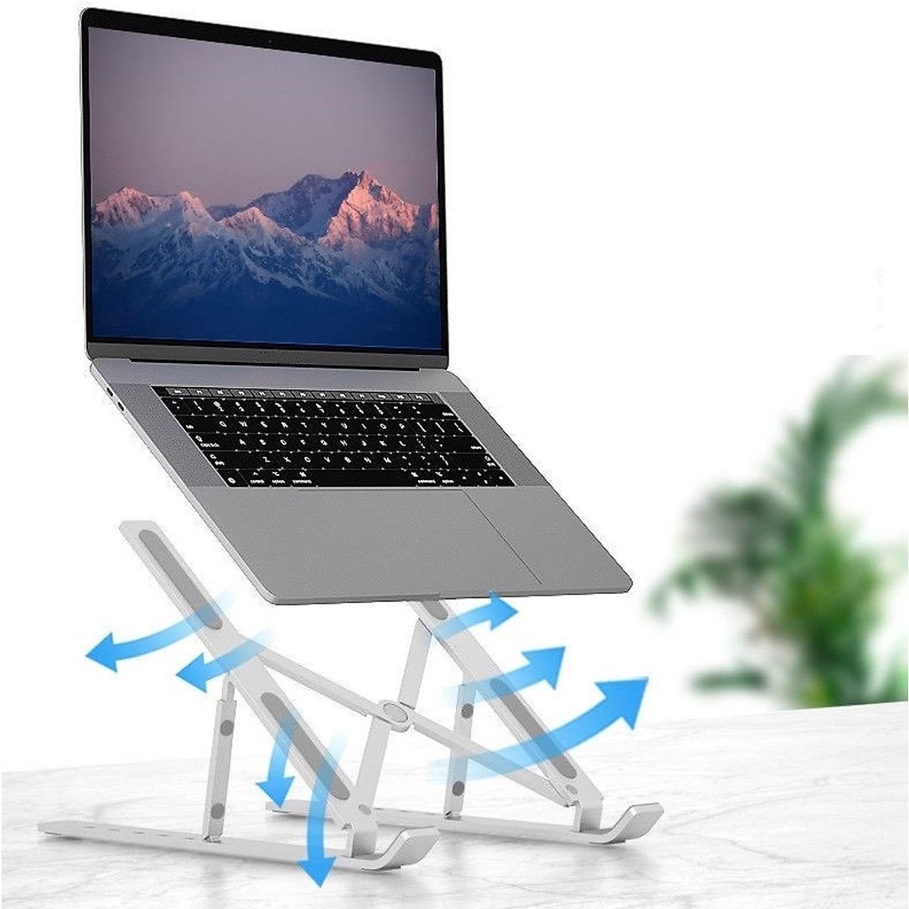 Giá đỡ laptop nhôm, kiêm đế tản nhiệt laptop, macbook, ipad có thể gấp gọn, điều chỉnh độ cao siêu tiện dụng yun.shop32