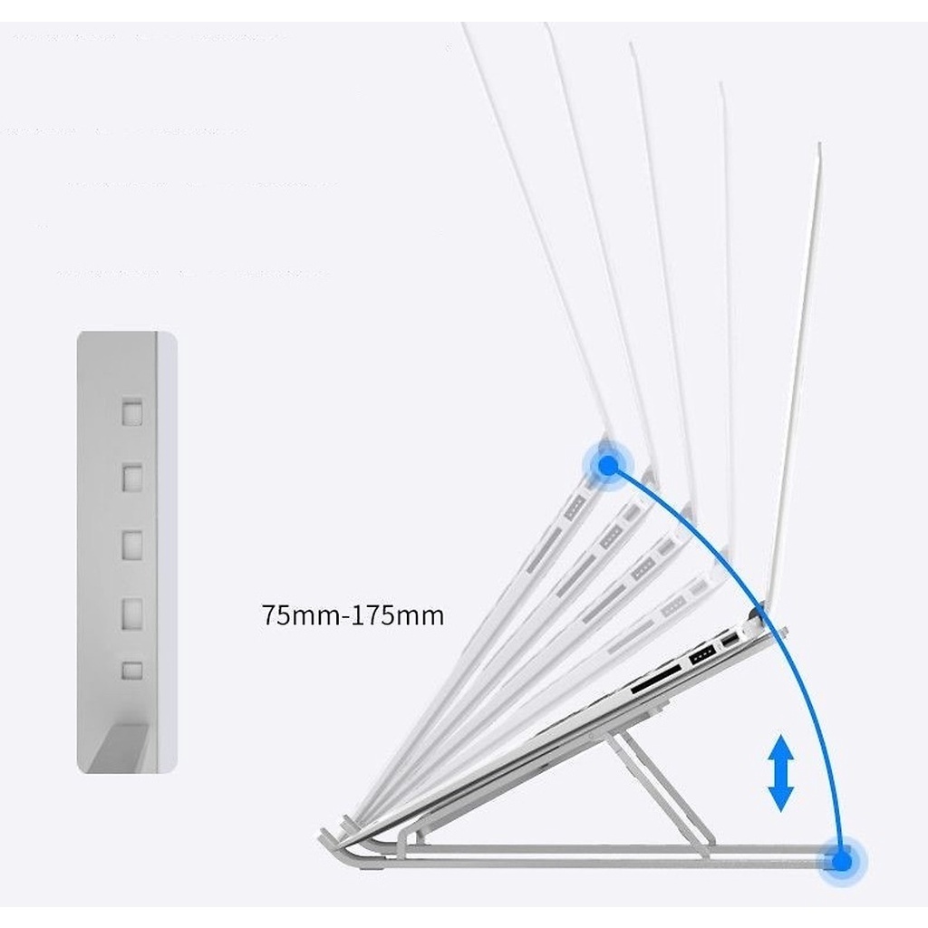 Giá đỡ laptop nhôm, kiêm đế tản nhiệt laptop, macbook, ipad có thể gấp gọn, điều chỉnh độ cao siêu tiện dụng yun.shop32
